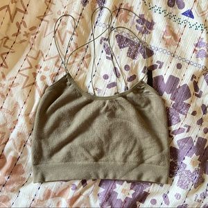 green seamless tank